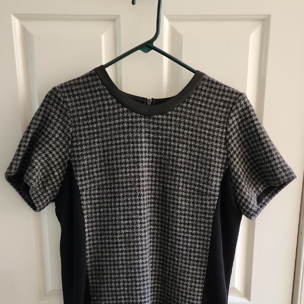 Houndstooth Short Sleeve Dress